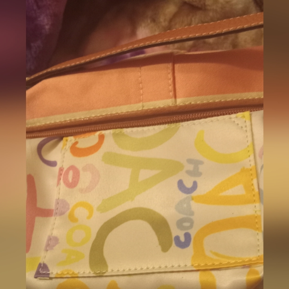 Coach 2011 Multicolor Striped Beach Top Handle Mini Bag NWT - Picture 10 of 12